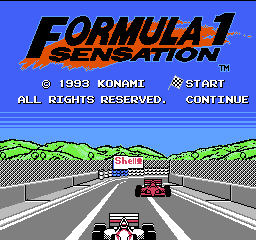 Formula 1 Sensation Title Screen